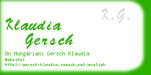 klaudia gersch business card